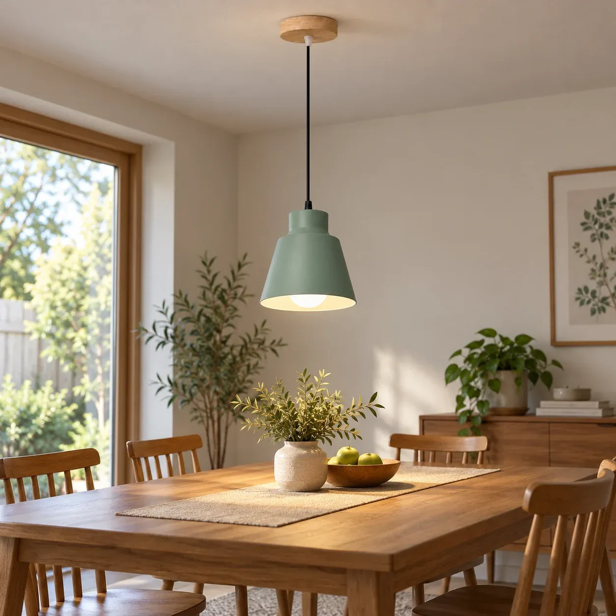 Green Cone Pendant Light — photograph 1