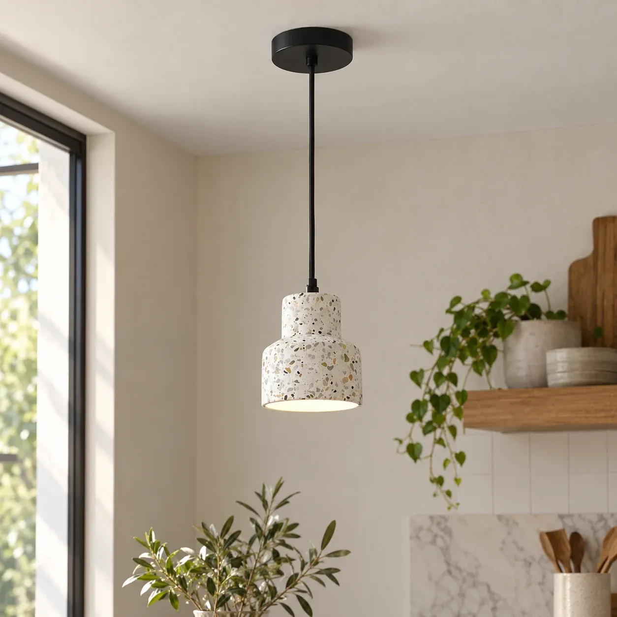 Tiered Terrazzo Pendant Light — photograph 2
