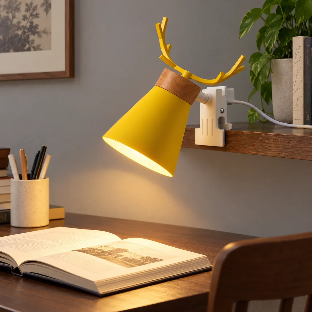 Bluebell Antler Clip Light — photograph 1