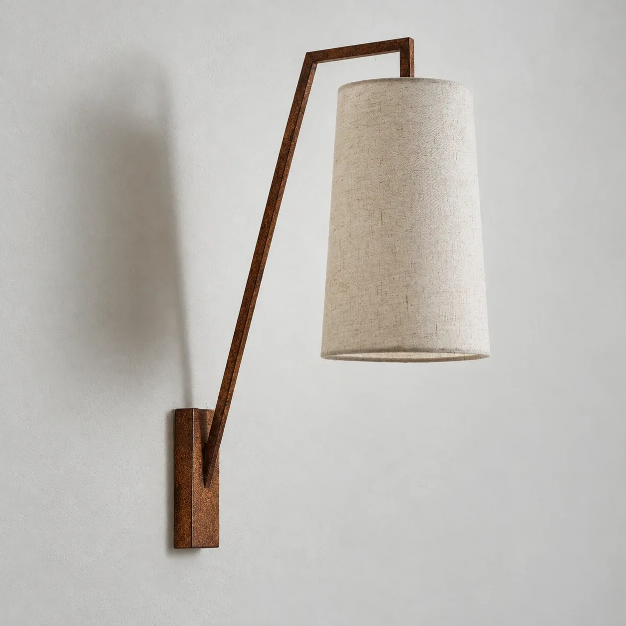 Frostwood Angular Wall Light - Brown lead view