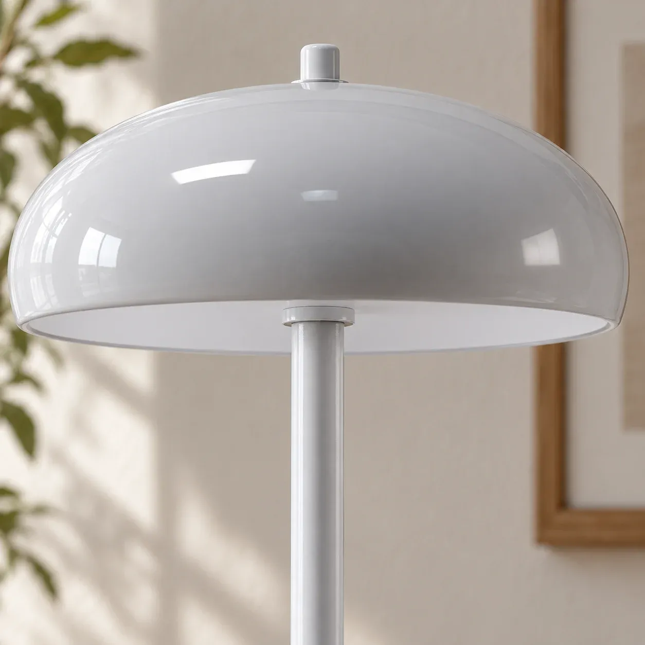 White Dome Rechargeable Table Lamp — photograph 3