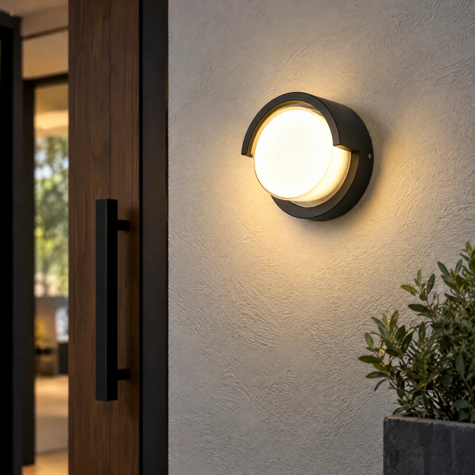Round Hood Wall Light — photograph 1