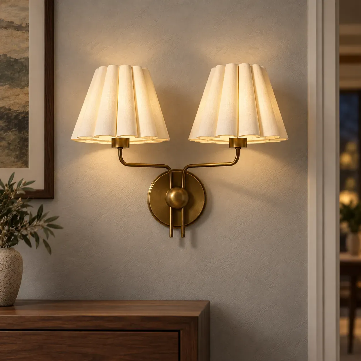 Dovedale Pleated Sconce — photograph 2