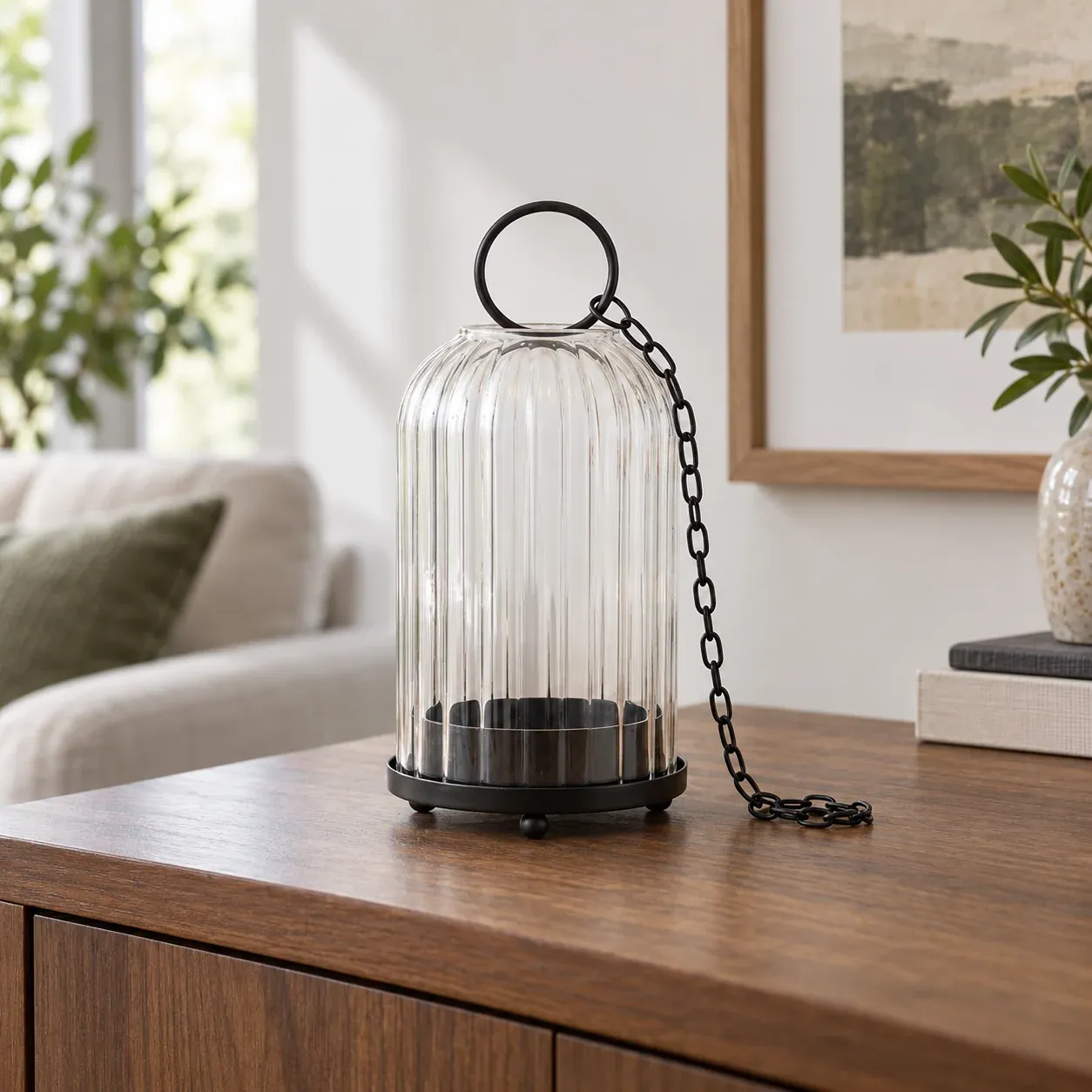 Byron Ribbed Lantern — photograph 1