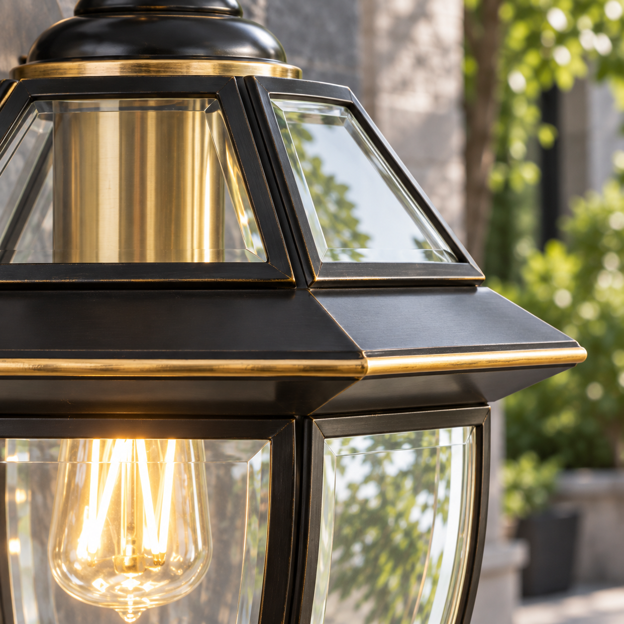 Scroll Lantern Sconce — photograph 3